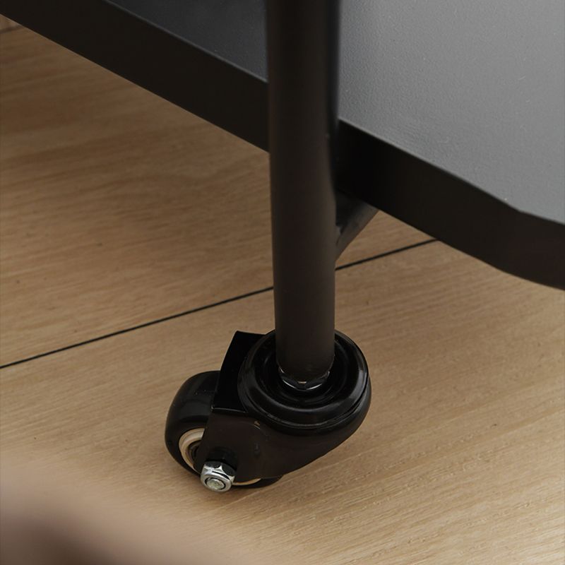 Tray Top Double Tier End Table Rectangular End Slide Table with Storage