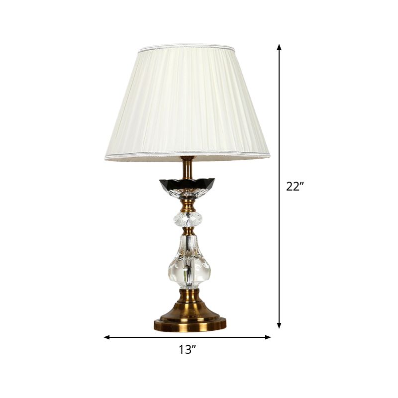 Zeitgenössischer 1 Glühbirnen -Task Lighting White Flare Lesebuchbuch Licht mit Stoffton