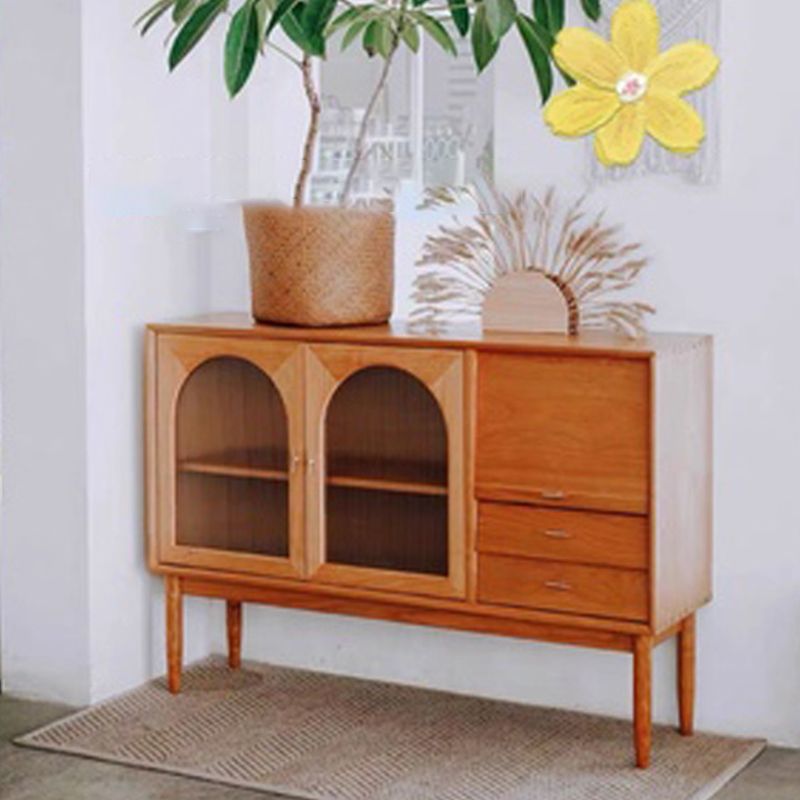 Modern Sideboard Buffet Cabinets Drawers and Doors Pine Buffet Sideboard