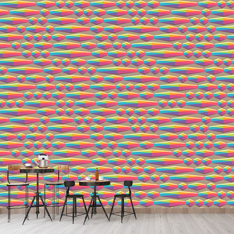 Contemporary Geometric Wall Mural Modernist Wall Covering for Bedroom Decor