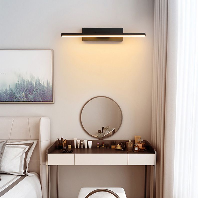 Aluminium rechthoekige LED -wand sconce in moderne beknopte stijl smeedijzeren roteerbare wandlamp met siliconen schaduw