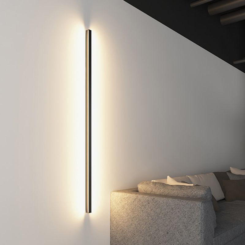 Lampade a parete lineare in stile moderno Idee di illuminazione da parete 1 in nero