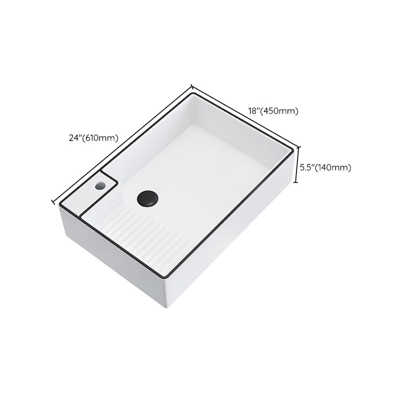 Porcelain Trough Bathroom Sink Traditional Trough Bathroom Sink With Basin