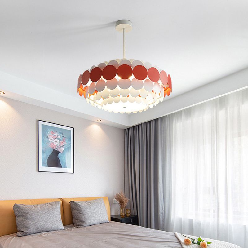 Lampadario in stile nordico semplice luce sospesa con ombra acrilica per camera da letto