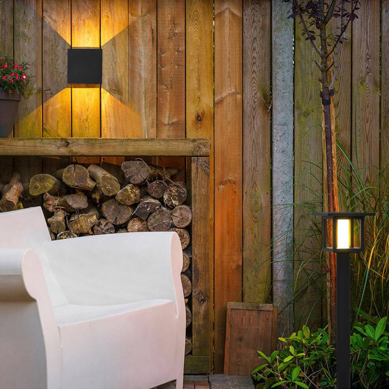 Modern Lighting Outdoor Sconces Disconce di lavatrice per la parete della casa con arte metallica