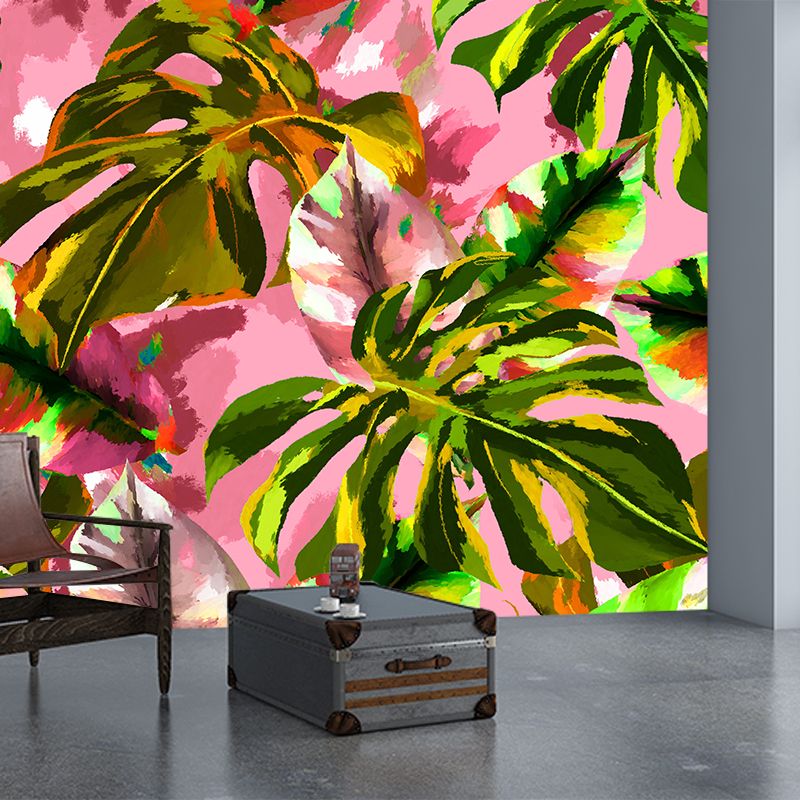 Tropical Plants Wall Mural Custom Size Available Mural Wallpaper for Restaurant Decor