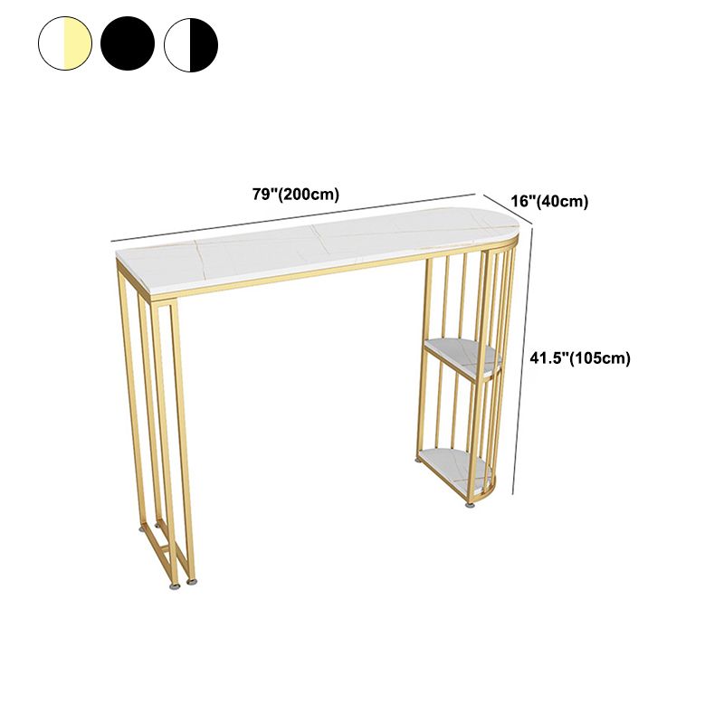 Stone Irregular Shape Bar Table Traditional Luxury Bar Table  with Double Pedestal