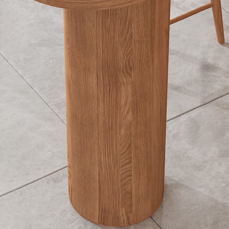 Specialty Pine Wood Top Bar Table Matte Finish Contemporary Pub Table