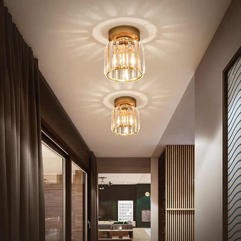 Nordic Ceiling Light Crystal Flush Mount Light Fixture for Bedroom