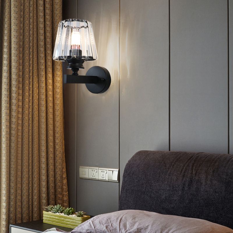 Modern Style Wall Light Geometric 1 Light Wall Sconce with Crystal for Living Room