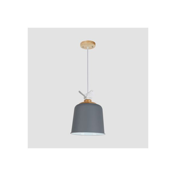 Luz colgante de sombra del imperio contemporáneo con aluminio de pájaros 1 lámpara colgante de bombilla para porche