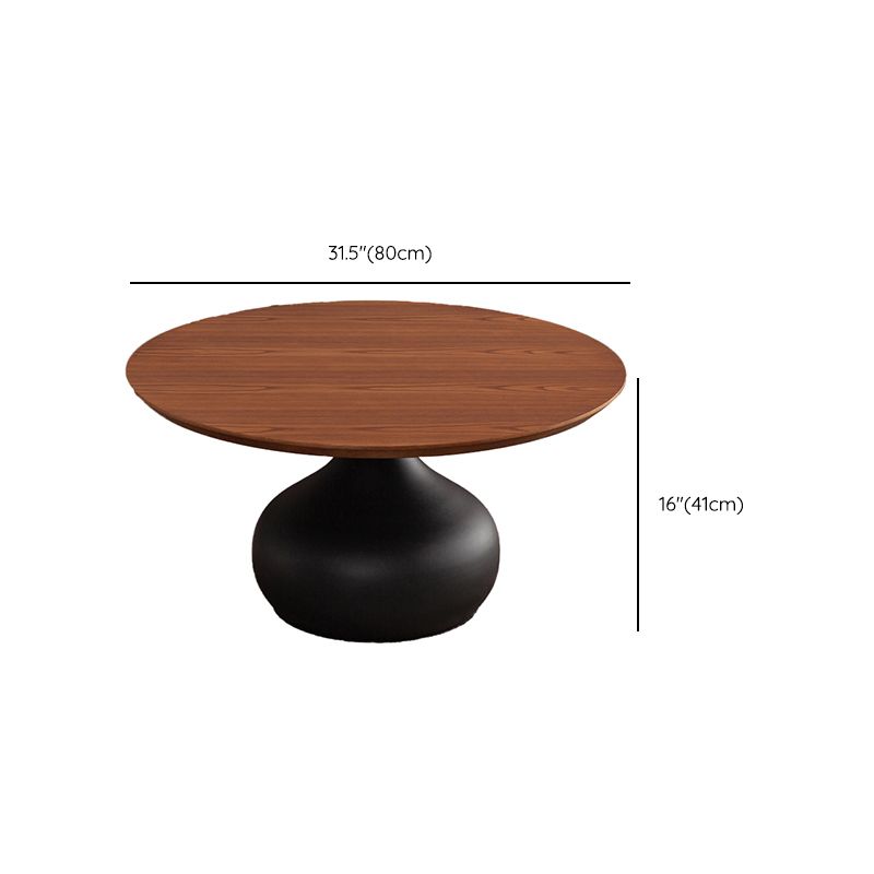 Pedestal Coffee Table Contemporary Solid Wood Coffee Cocktail Table