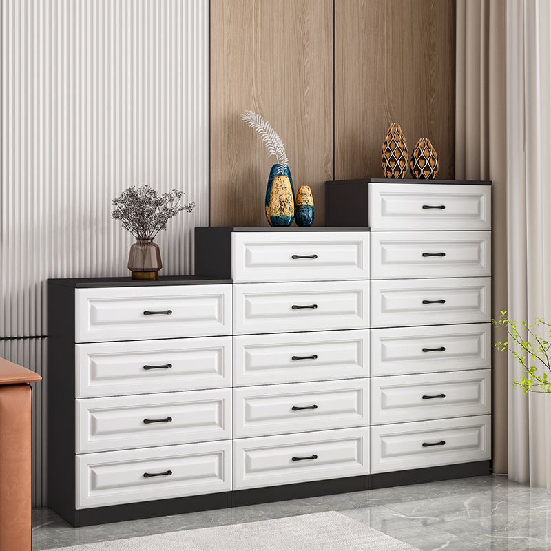 Wood Standard Side Cabinet Stain Resistant Storage Cabinet with Drawers