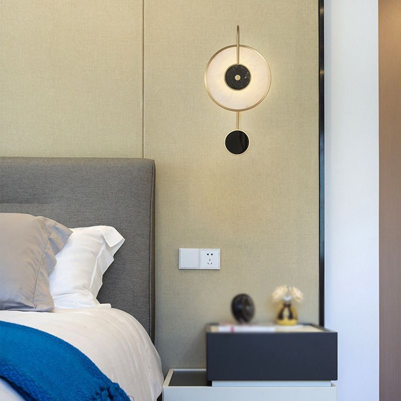 Contemporary Wall Light Golden Metal Lighting for Living Room