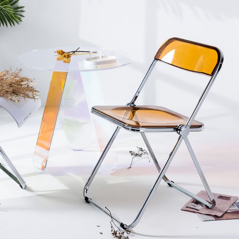Chaise de salle à manger sans bras en plastique industriel, chaise latérale de salle à manger à dossier ouvert pour restaurant