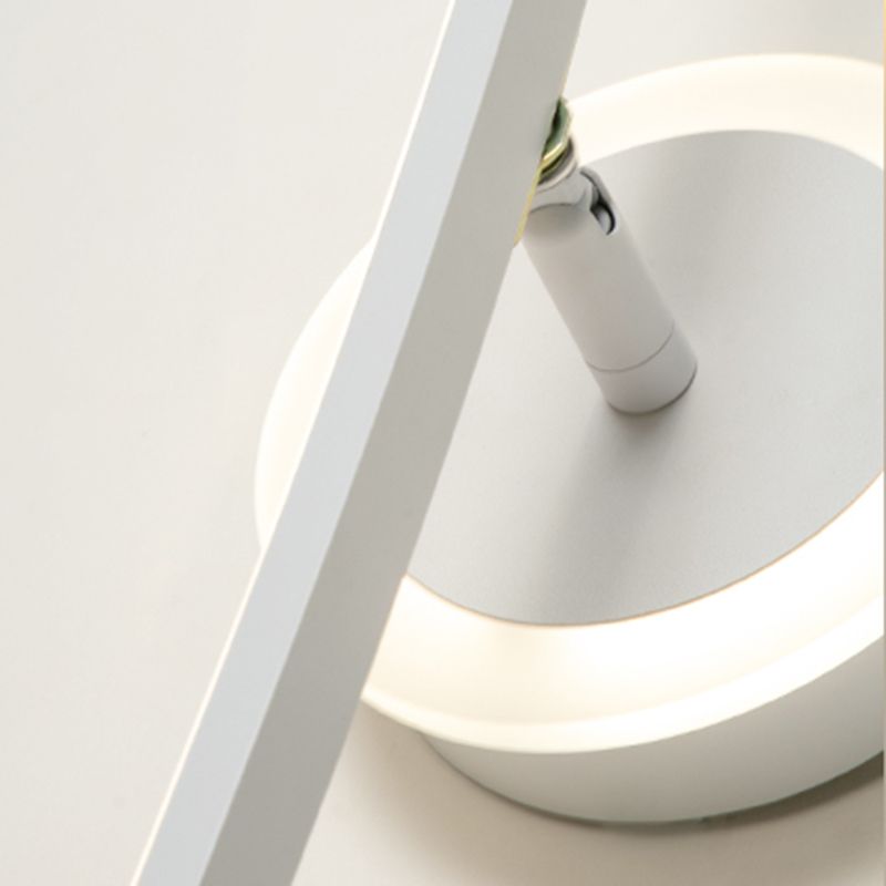 Linear Shade Metal Wall Sconce Modern Style Single Light Wall Mount Light in White