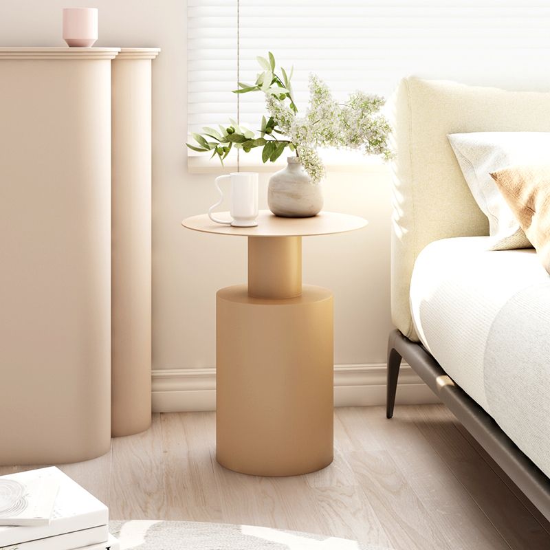 Mid-century Modern Round Side Table 15.75-inch Pedestal End Table