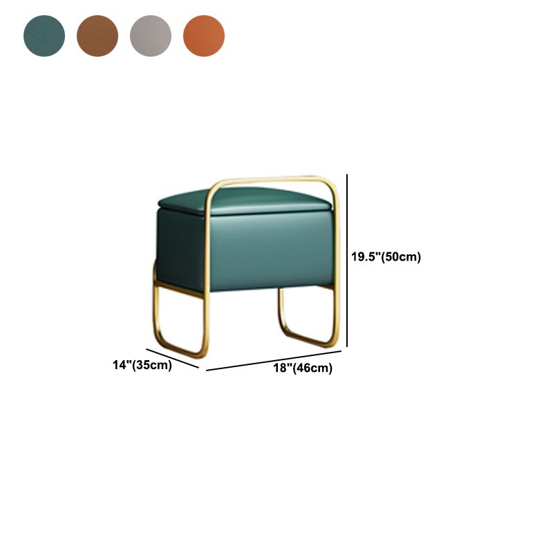 Genuine Leather Vanity Table Set Glam 30. 7" H Makeup Dressing Table with 3 Drawers