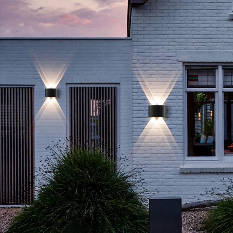 Metal Wall Sconce Lighting Black/White Wall Mounted Lights for Outdoor