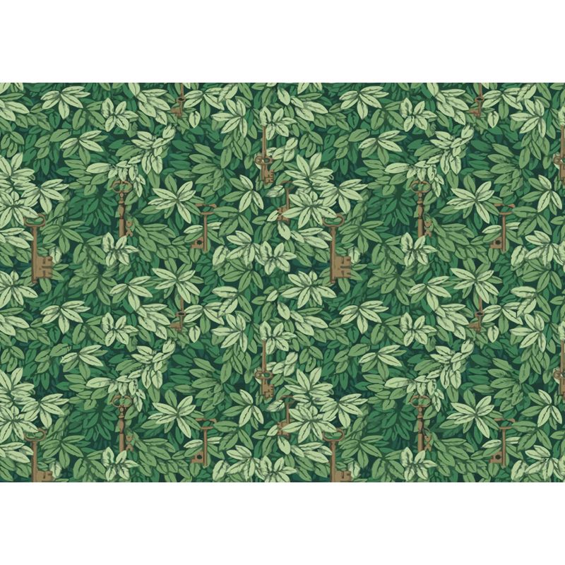 Non-Woven Ornamental Wall Mural Tropical Botanical Leaves Wall Covering, Personalised