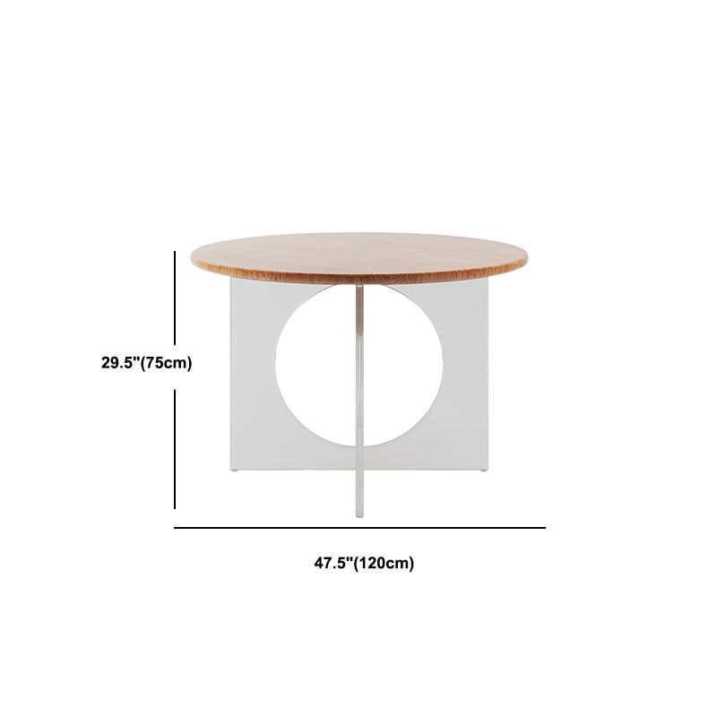 Solid Wood Top Dining Set 1/2/3/4/5 Pcs Kitchen Table and Chairs with Acrylic Frame