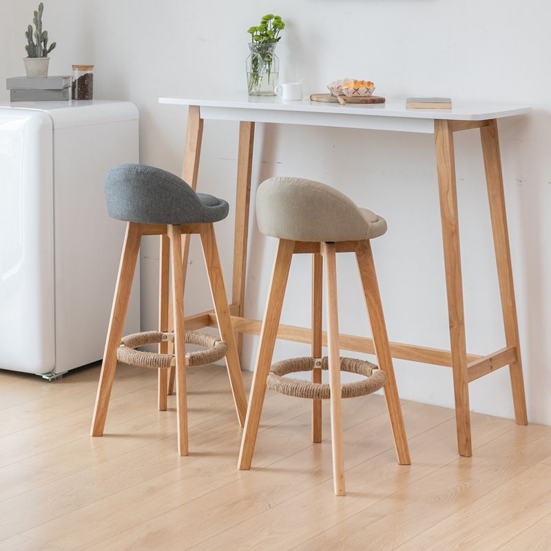 Contemporary Rectangle Bar Table Solid Wood Counter Height Bar Dining Table