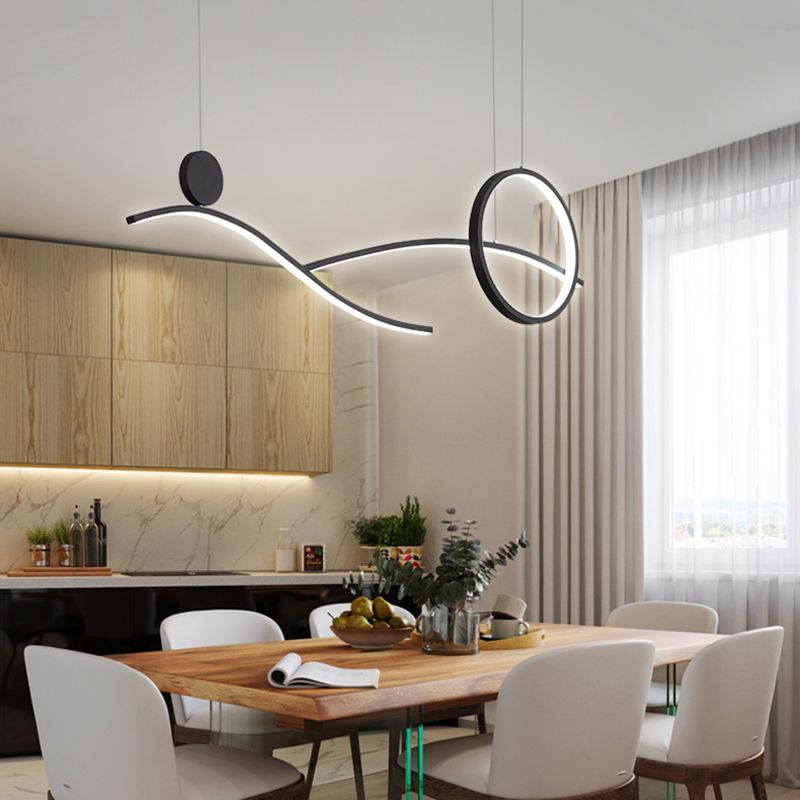 Ring Island Lighting Fixtures Acrylic Modern Simplicity Island Lighting Ideas for Restaurant