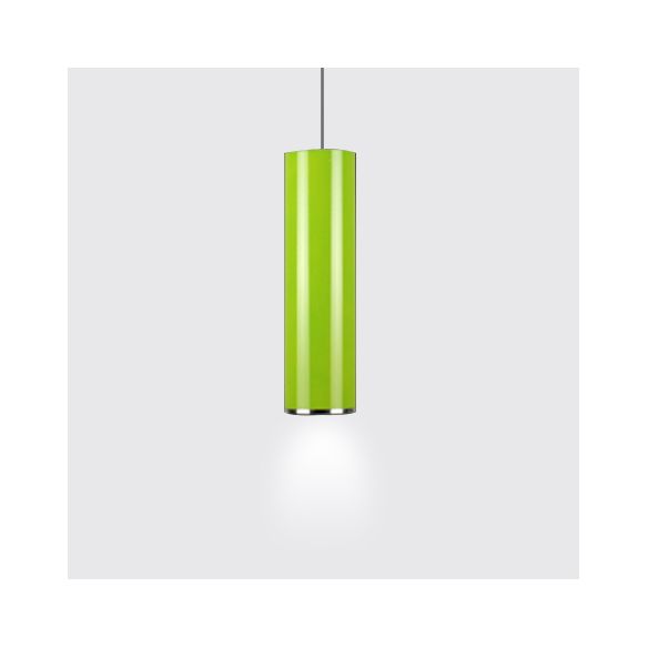 11"/19"/23.5" H Blue/Green Metal Cylinder Pendant Lamp Simple Style 1 Head Bar Hanging Pendant Light in Warm/White