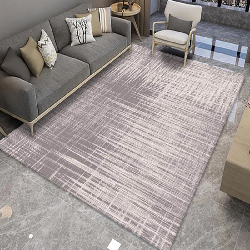 White Modern Rug Blending Graphic Indoor Rug Non-Slip Backing Rug for Living Room
