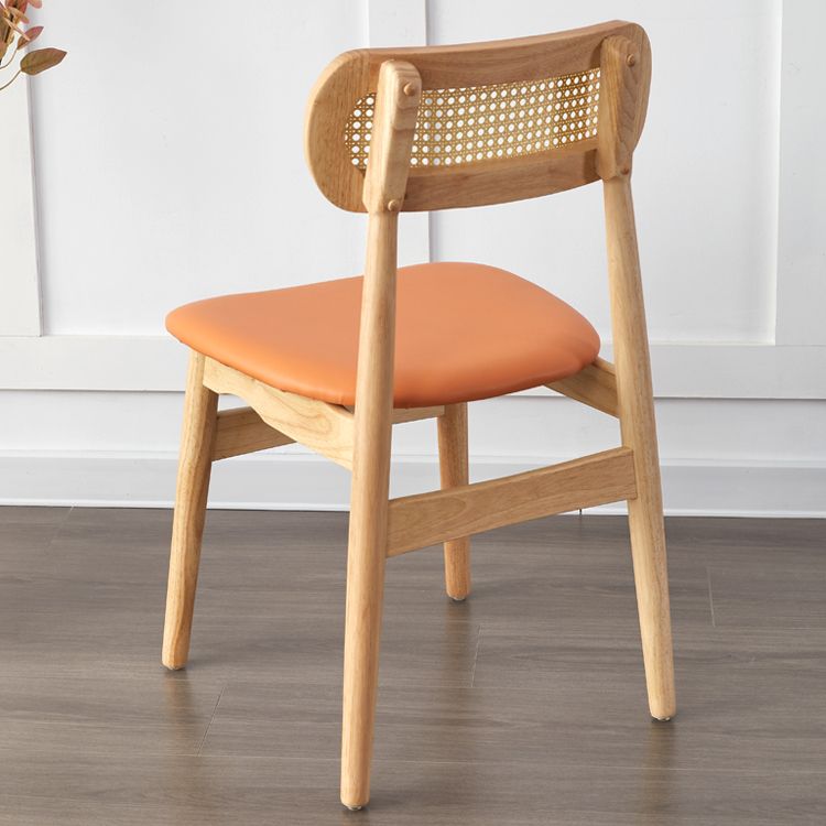 Contemporary Indoor Solid Wood Open Back Dining Side Chair for Restaurant