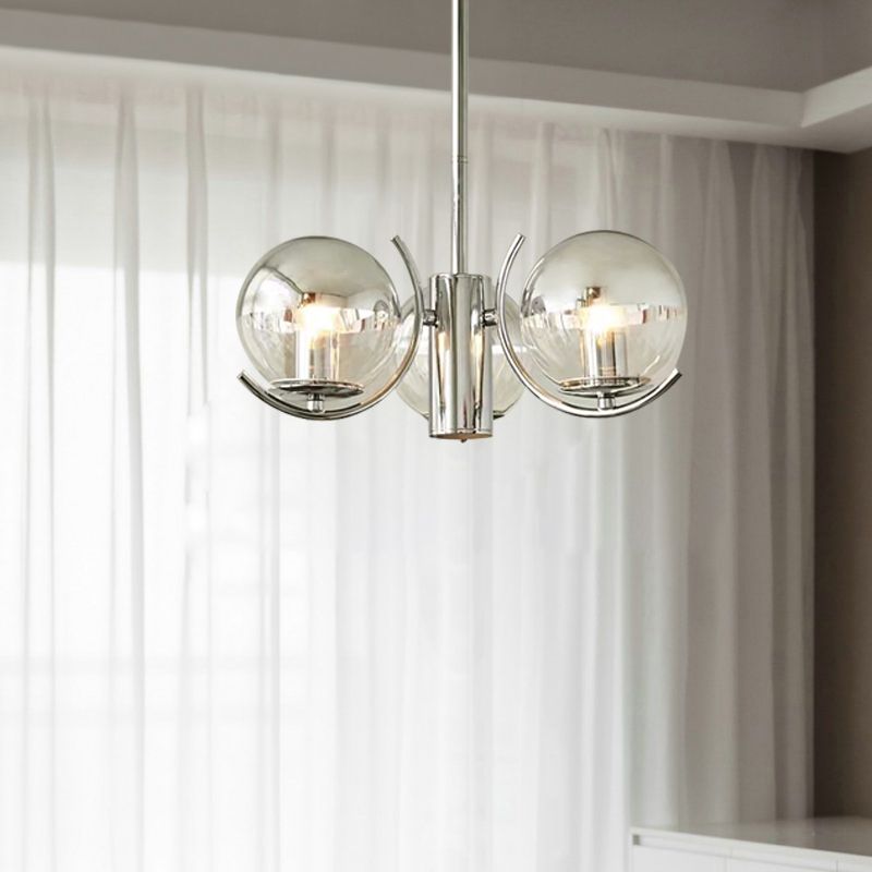 Modern Style Chandelier Household Glass Hanging Light for Sitting Room