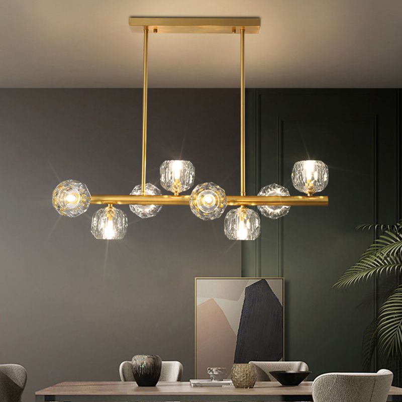 Nordic Dining Island Light Kitchen Crystal Ceiling Hanging Light Fixture