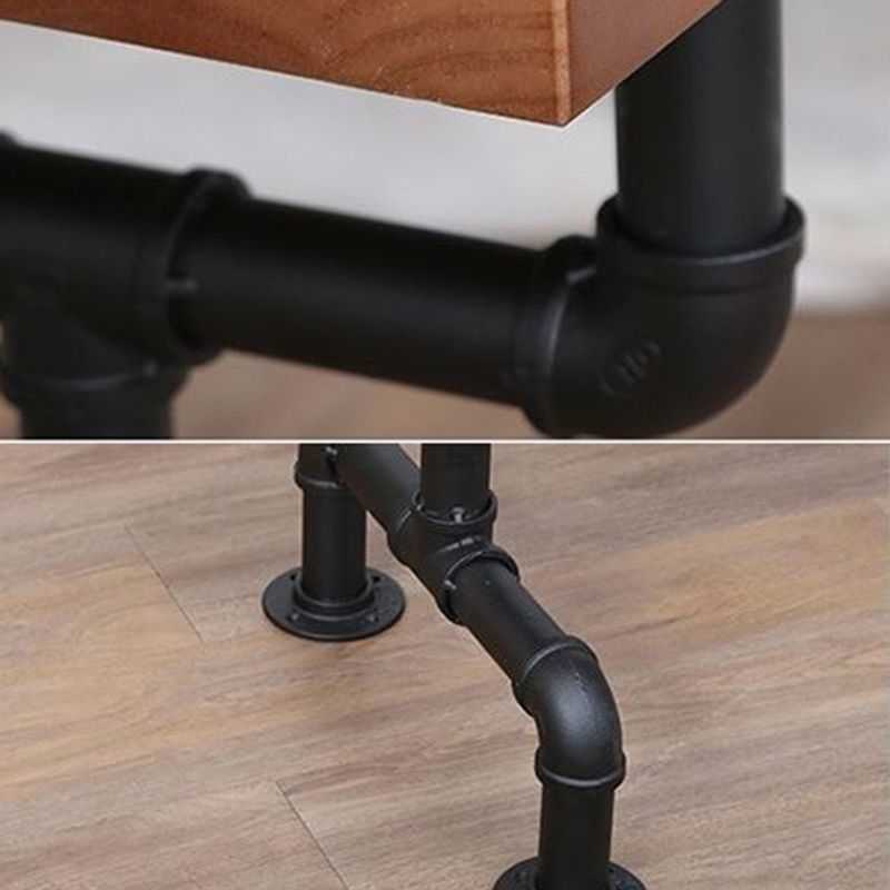 Industrial Solid Wood Bar Table Rectangle Bistro Dining Table