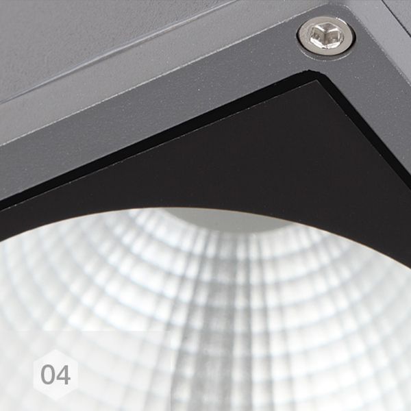 Lámpara cuadrada de montaje empotrado, lámpara tradicional de 1 luz cerca del techo para balcón