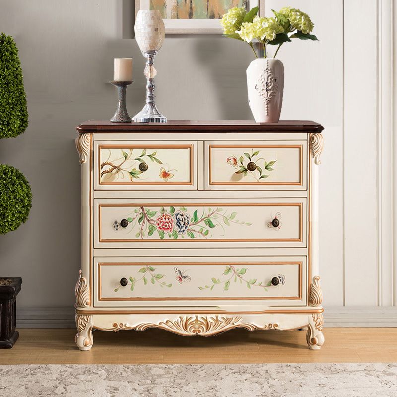 Traditional Storage Chest Solid Wood Dresser with 4/5/6/7 Drawers