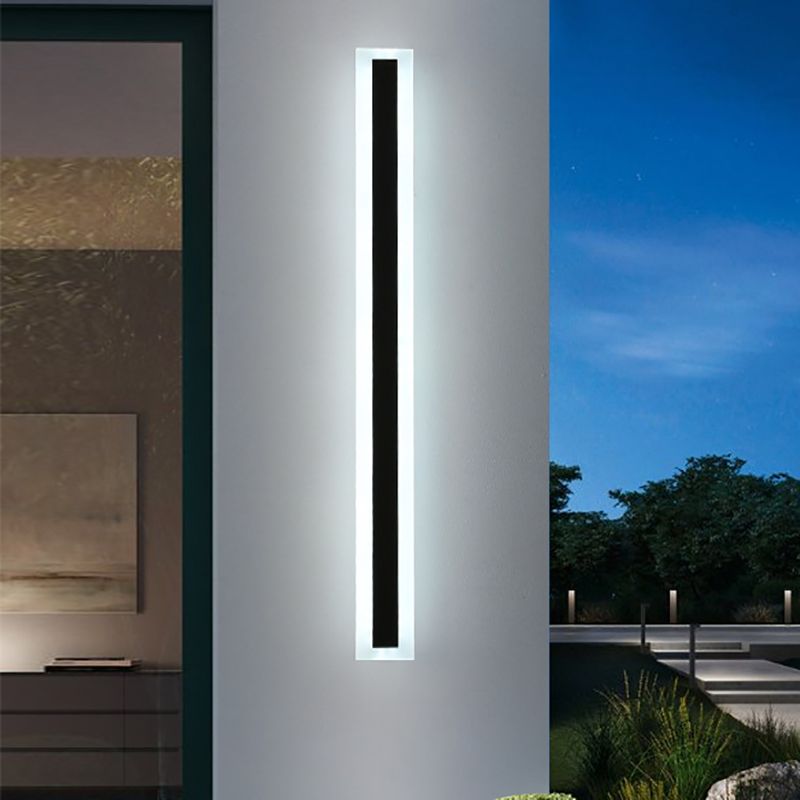 Metal Linear Wall Mount Lamp Simple 1 Light Wall Mounted Light Fixture