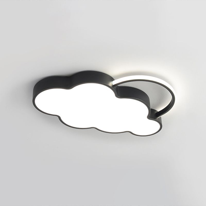 Nordic Style Metal Flushmount Ceiling Lamp Cloud Shape LED Flush Mount Lighting for Kids Bedroom
