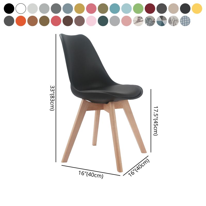 Upholstered Scandinavian Conference Room Side Chair Matte Finish Parsons Dining Chairs