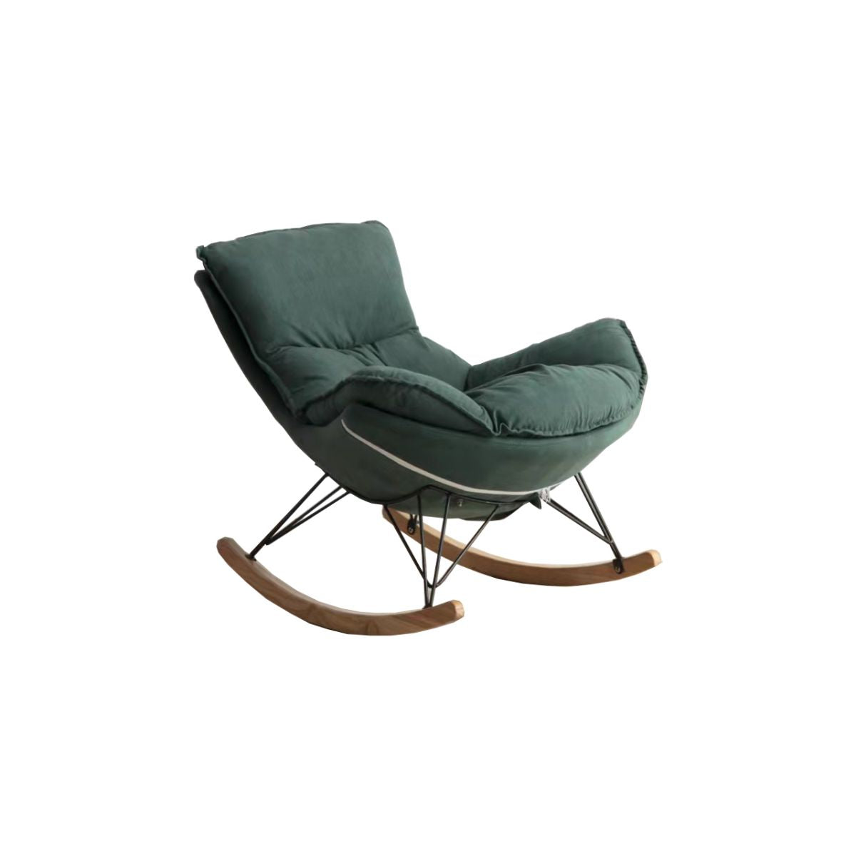 Faux Leather Gorgeous Rocking Chair Removable Cushions Rocker Chair for Living Room