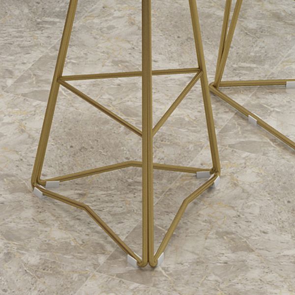 Traditional Luxury Bar Table Set 1/3/5 Pieces Counter Set with Metal Base