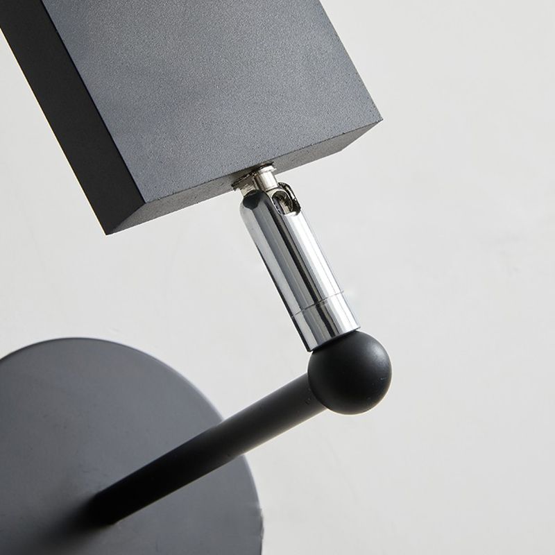Metal Square Wall Lighting Contemporary Style 1 Light Wall Light Fixture