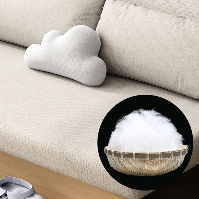 Modern Linen Blend Sleeper Sofa Upholstered Armless Sofa Bed