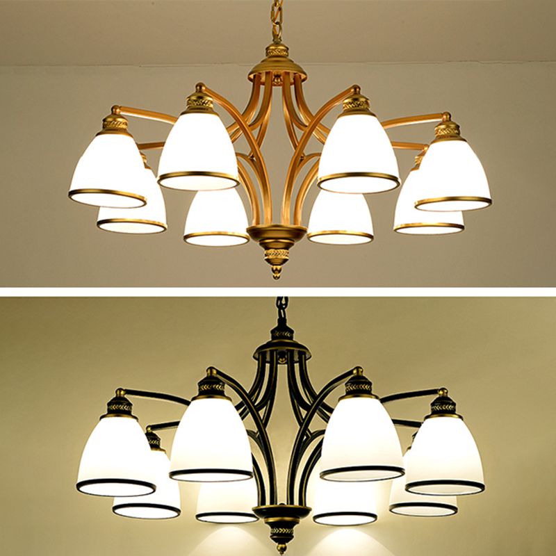 Sputnik Grosted Glass Chandelier Pendant Light Vintage Living Room Chandelier Lighting