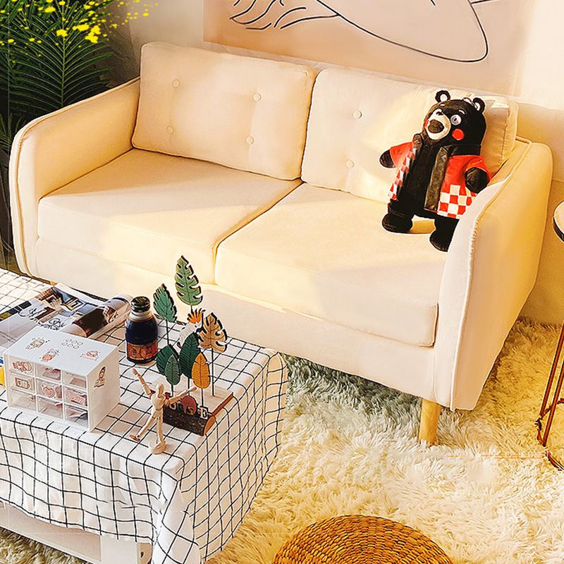 Linen Chesterfield Sofa Living Room Loose Back with 4 Legs Seating