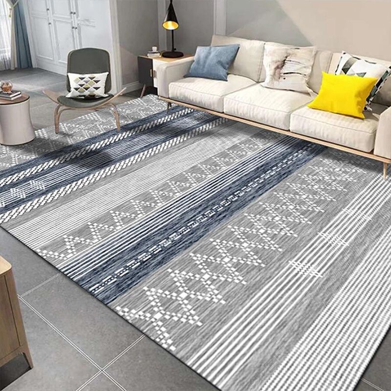 Rapis amérindien nostalgique tapis géométrique multicolo-couleur tapis de support antidérapant résistant antidérapant résistant pour la décoration