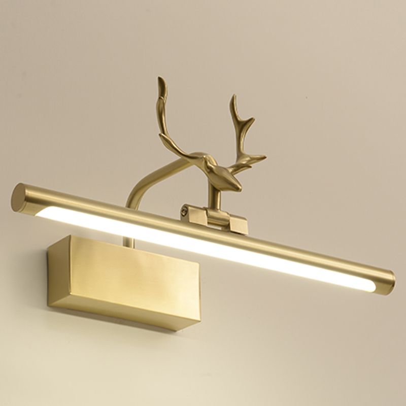 Linear Shape Metal Wall Light Modern Single Light Mirror Wall Mount Light