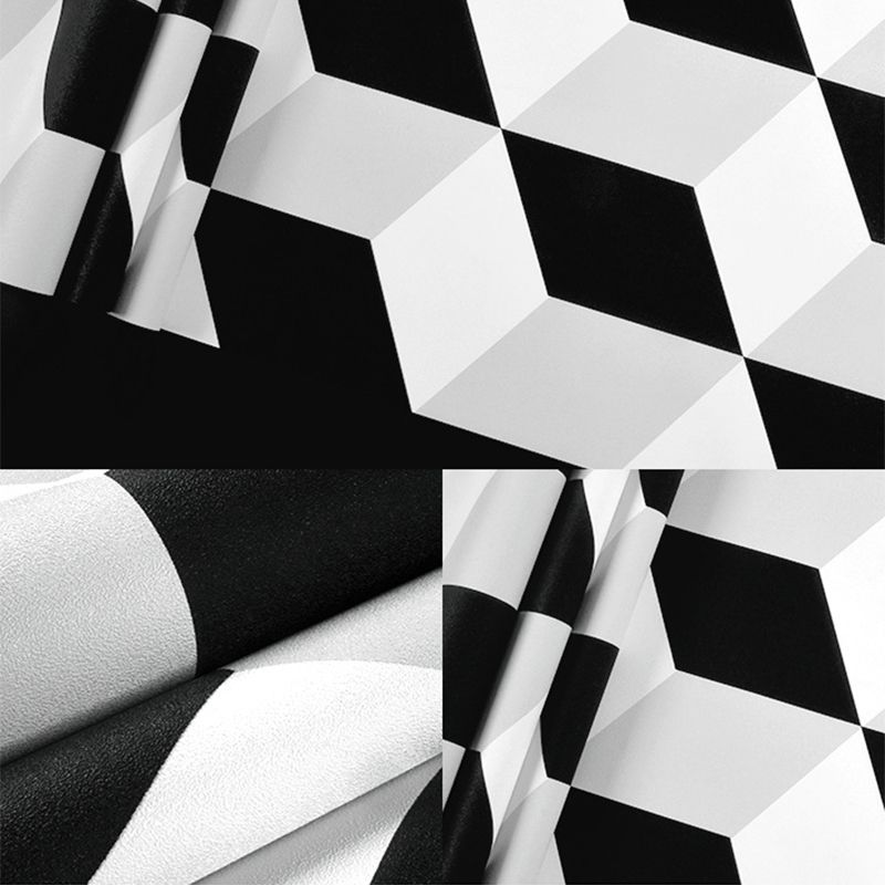 Modern 3D Print Cube Wallpaper Waterproof Non-Pasted Wall Decor, 31-foot x 20.5-inch