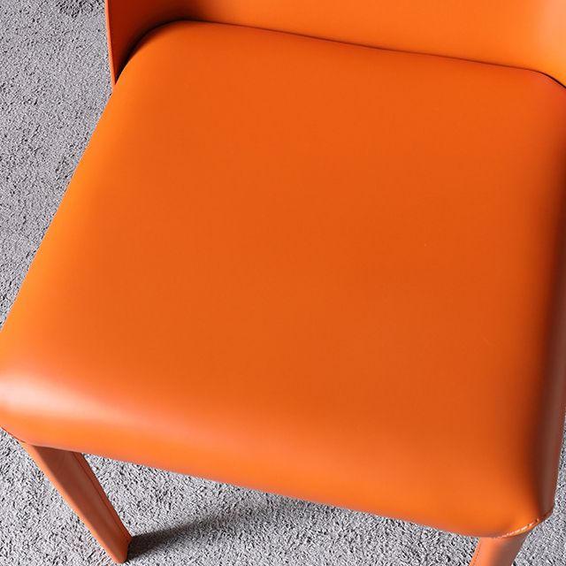 Faux Leather Armless Dining Chairs Modern Home Dining Side Chair