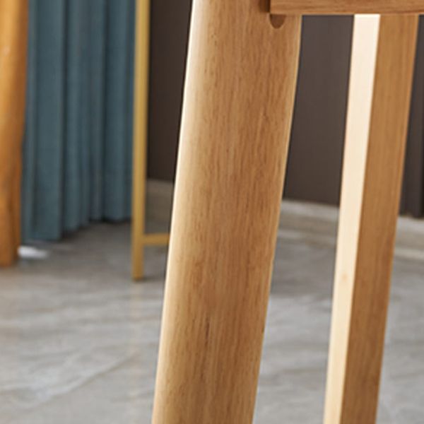 Solid Wood Top Dining Table Round Contemporary Table with 4 Legs