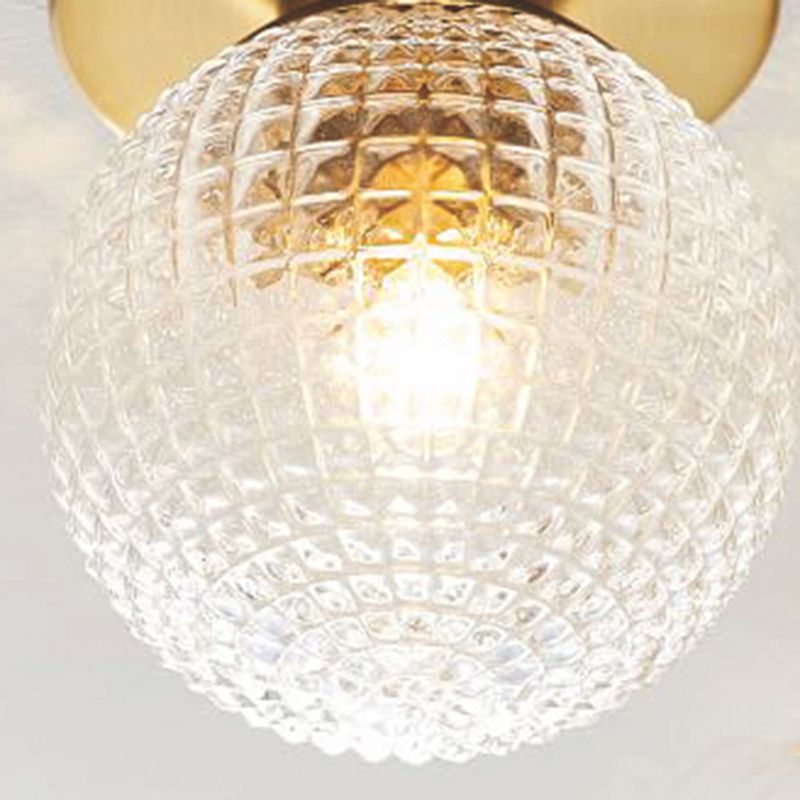 Glass Global Ceiling Flush Mount Light Nordic Style Gold Ceiling Light